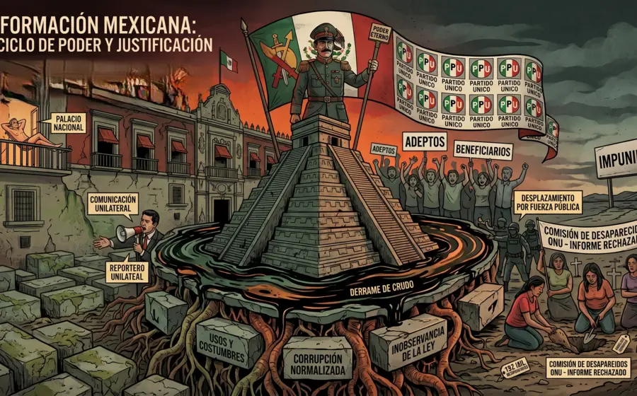 La formación económica, social, cultural y de clases que tipifica a México.