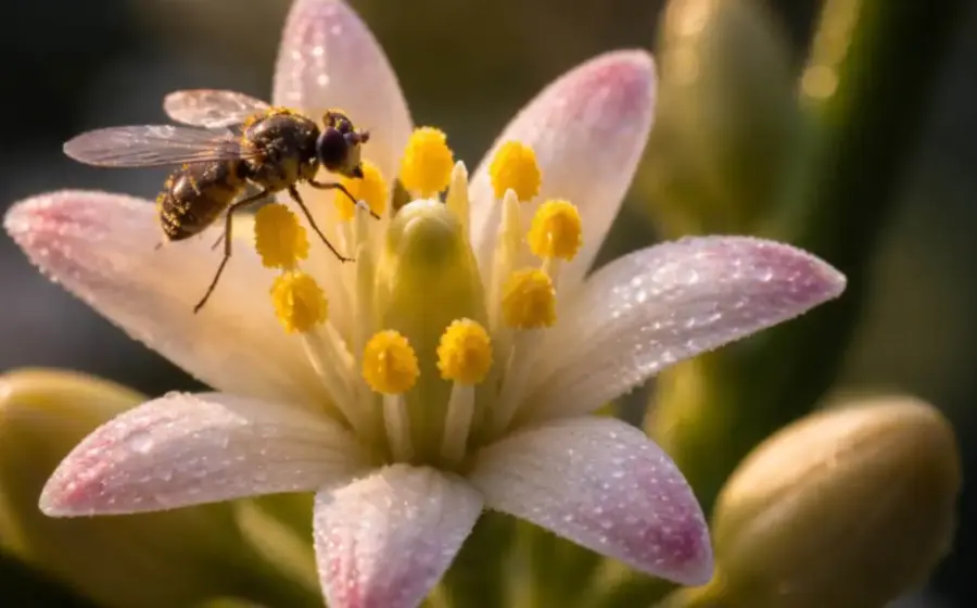 La planta manipula el recorrido del insecto para reproducirse.