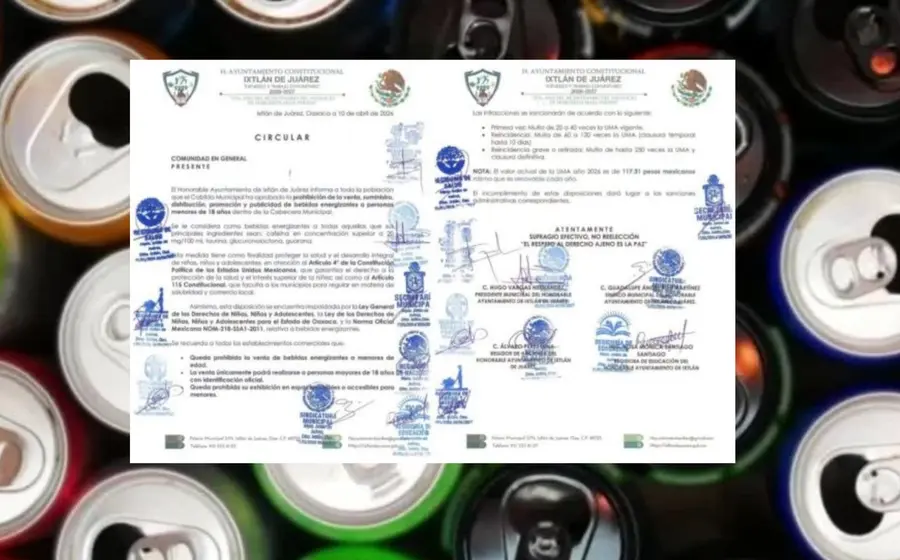 Ixtlán pone freno a energizantes: menores ya no podrán comprarlos. 