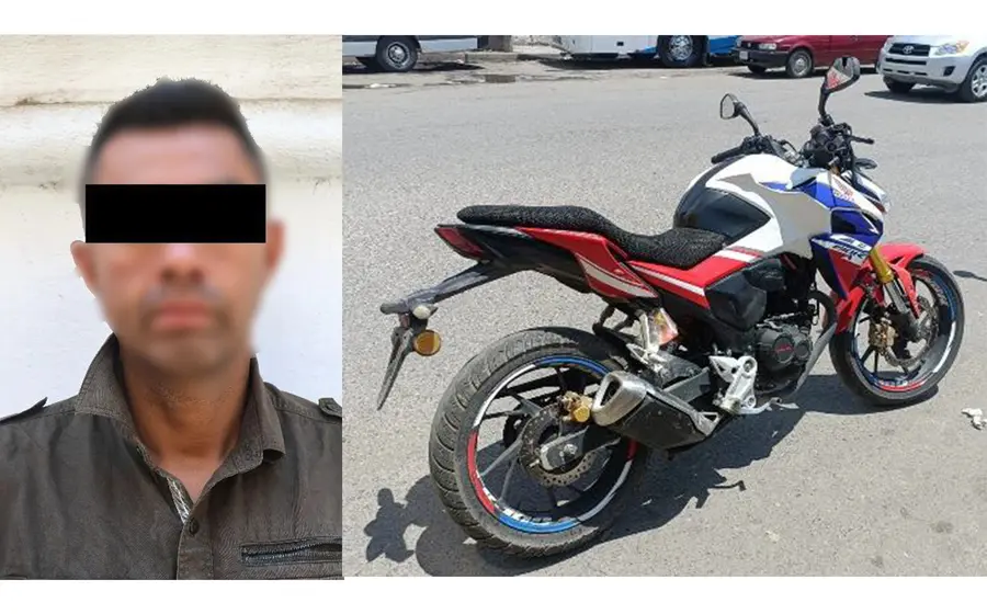 El conductor de la motocicleta Honda fue detenido.