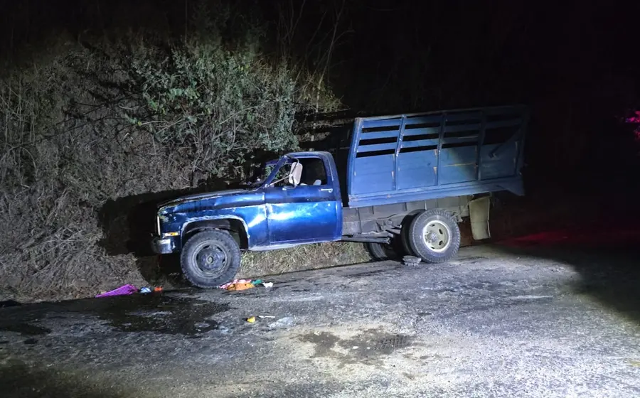 La camioneta siniestrada.