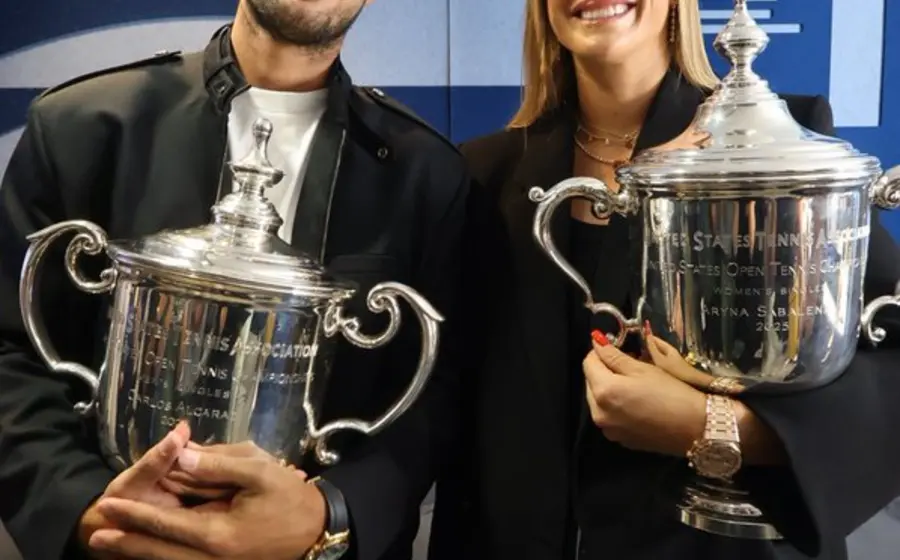  Los tenistas Carlos Alcaraz y Aryna Sabalenka