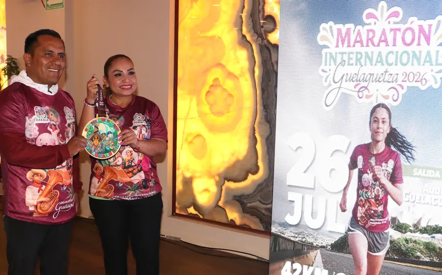 El Maratón Internacional Guelaguetza 2026 fue presentado ayer en conferencia.