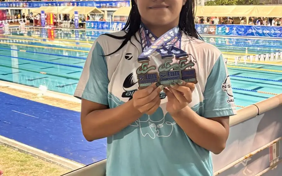 Sahara Monroy, con tres sendas medallas
