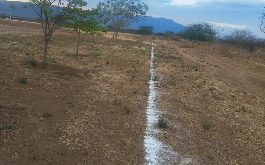 Habitantes de la colonia Los Tamarindos delimitan una de sus calles para evitar confrontaciones, mientras solicitan la intervención del Municipio.