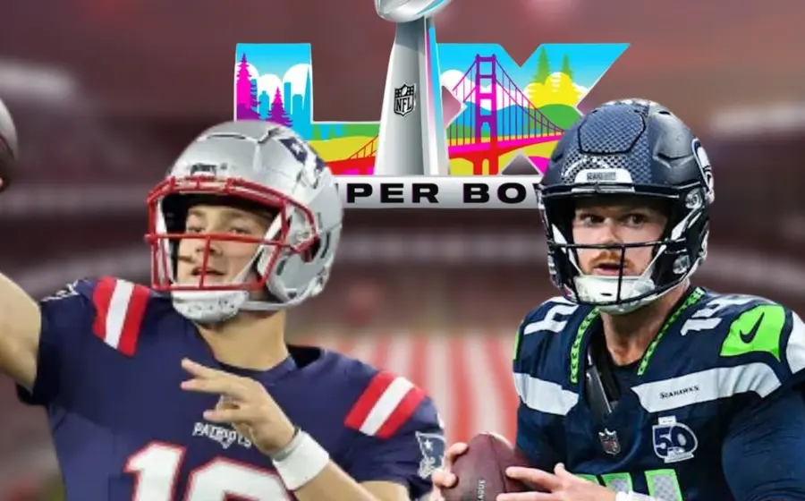 Ilustración conceptual sobre las apuestas deportivas que corren para el gran evento del Super Bowl LX, conocido como el Súper Tazón.