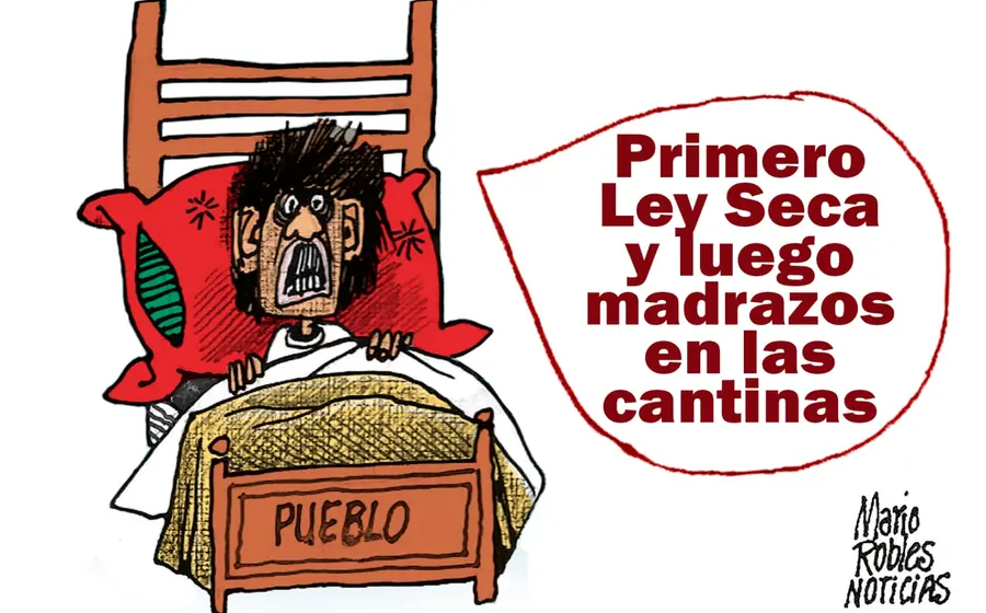 Caricatura política del monero Mario Robles que ilustra la ruptura global y la necesidad de realismo y responsabilidad nacional.