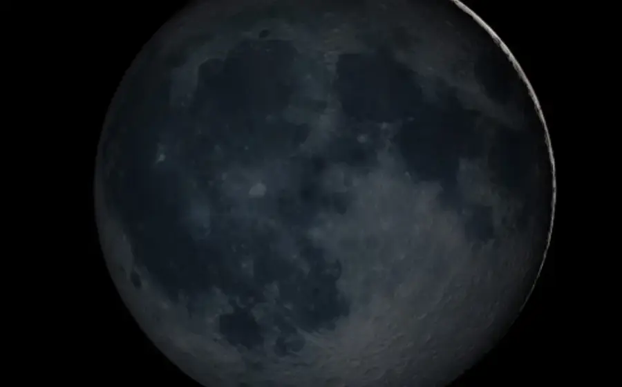 La Luna Nueva en el cielo oscuro, marcando el inicio del primer ciclo lunar del año 2026 este domingo.