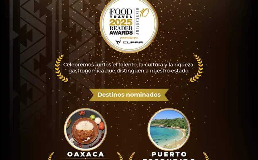 Las votaciones para elegir a Oaxaca y Puerto Escondido como destinos de excelencia en los Food and Travel Reader Awards 2025 cierran pronto.