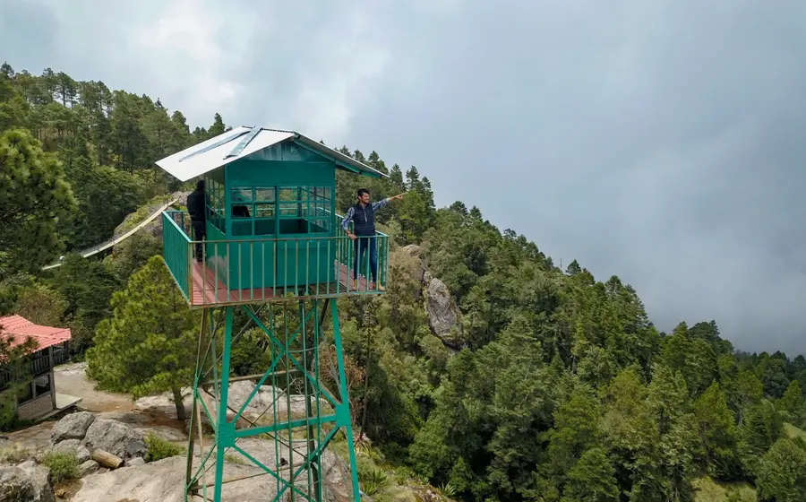 Un paisaje montañoso de la Sierra Juárez, hogar de los Pueblos Mancomunados de Oaxaca, nominados a un premio de turismo global.