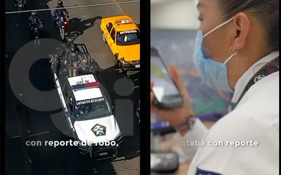 Policías realizan una intervención en la Avenida Central del Mercado de Abasto, donde recuperaron una motocicleta que contaba con reporte de robo.