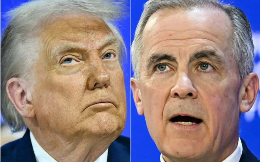 El ex presidente Donald Trump, quien amenaza con imponer aranceles del 100% a Canadá si se concreta un acuerdo comercial con China.