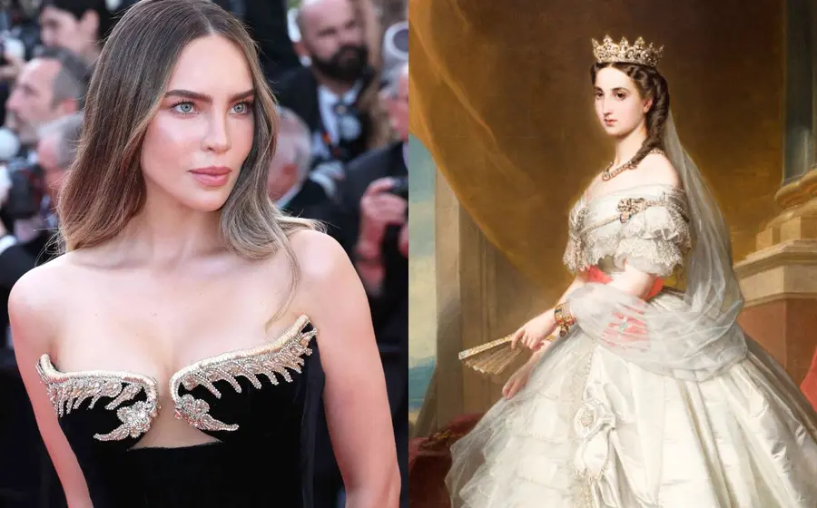 La cantante y actriz Belinda caracterizada como la emperatriz Carlota para su nueva miniserie histórica que ha generado controversia entre el público.