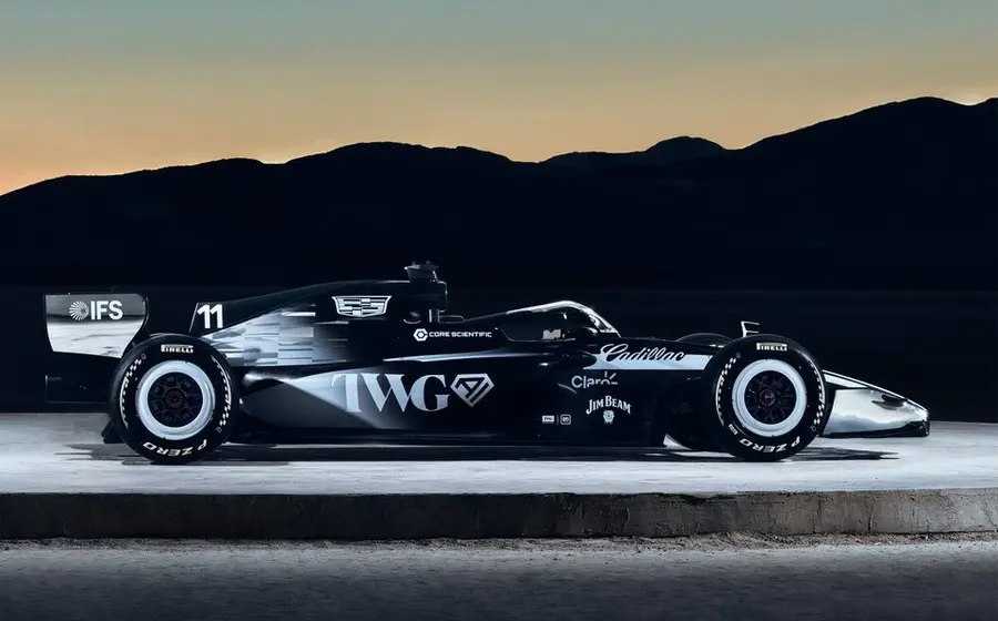 Imagen oficial del nuevo monoplaza de Cadillac, presentado por la marca para competir en la temporada 2026 de la Fórmula 1.