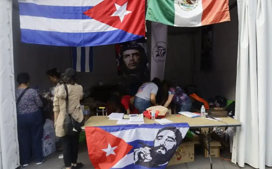 El centro de acopio de víveres para Cuba, donde ciudadanos mexicanos donan productos para brindar ayuda humanitaria que permanecerá hasta el 22 de febrero.