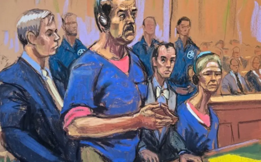 Una imagen de Nicolás Maduro y su esposa Cilia Flores mientras se encuentran dentro de una cárcel en Nueva York.
