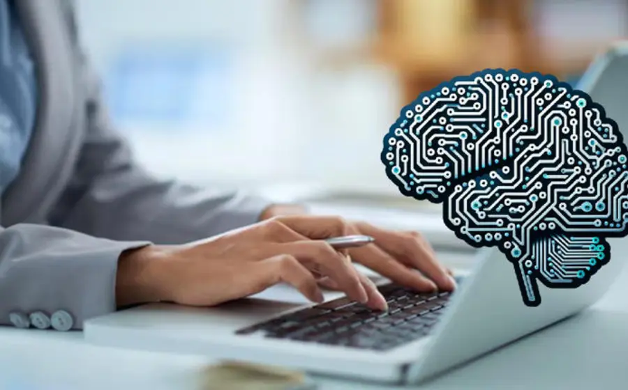 Ilustración conceptual que representa el riesgo de la pereza metacognitiva en estudiantes por el uso de la inteligencia artificial en el ámbito universitario.
