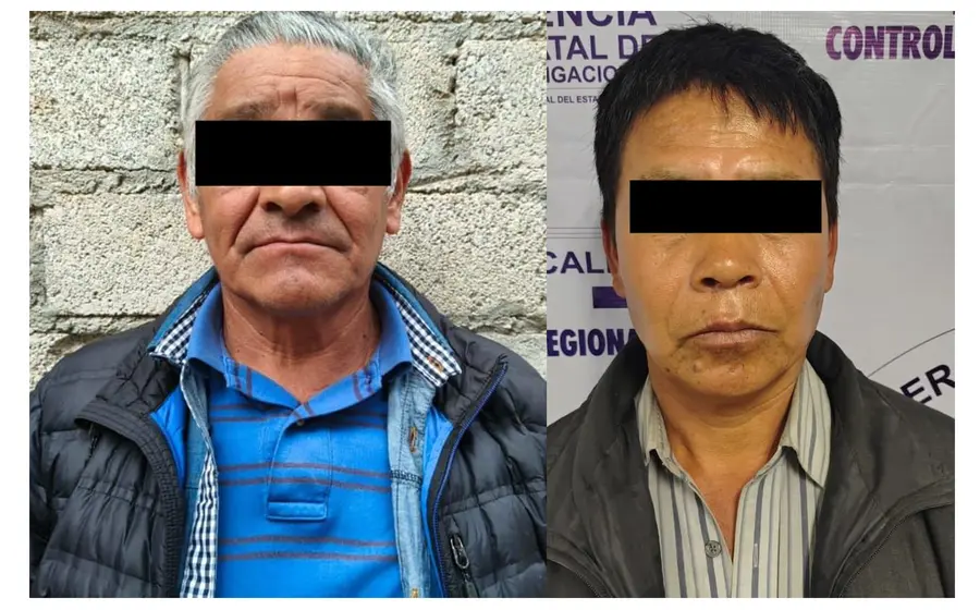 Los presuntos agresores sexuales son mostrados en una fotografía tras ser vinculados a proceso y recibir la prisión preventiva.
