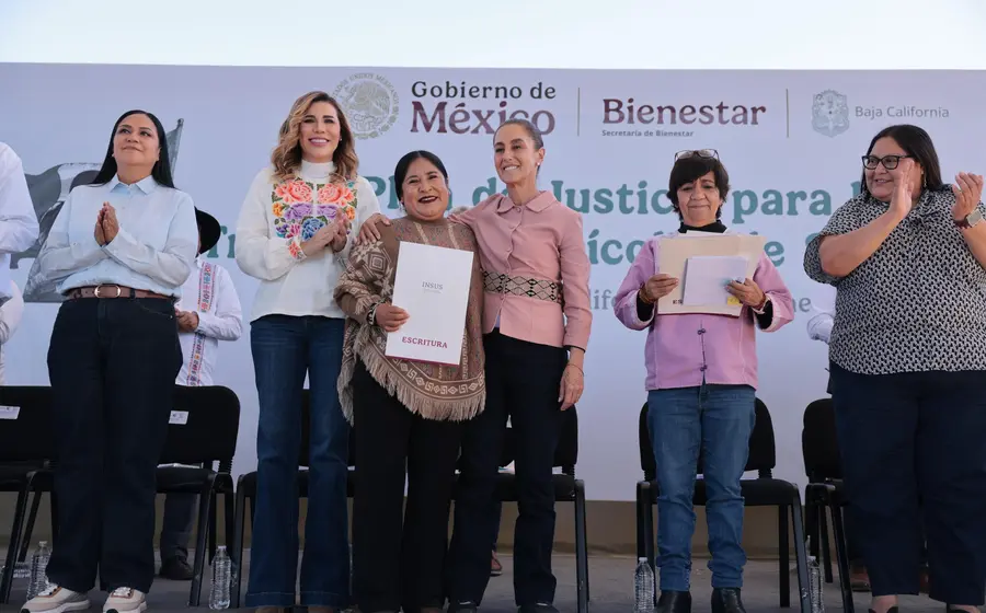Claudia Sheinbaum en la inauguración del Centro de Justicia para Trabajadores Agrícolas, un espacio destinado a vigilar y proteger sus derechos laborales.