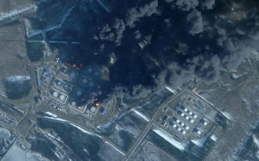 Un ataque con drones provocó un incendio en Primorsk.