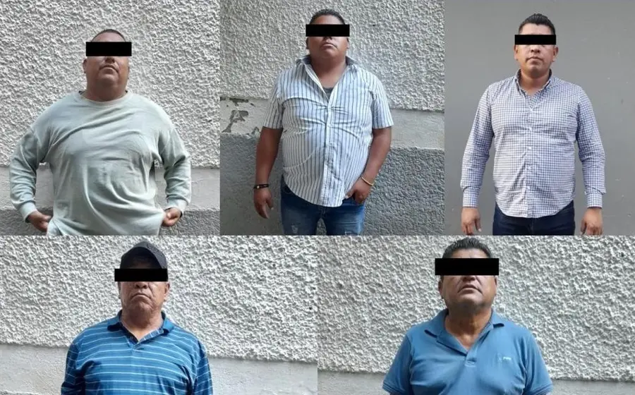 Cinco personas detenidas en Xoxocotlán por posesión de armas, quienes viajaban a bordo de dos camionetas con placas de Campeche y Oaxaca.