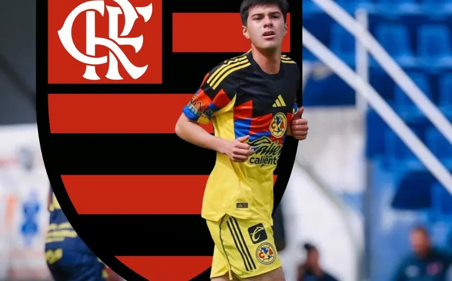 El futbolista mexicano Diego Reyes, canterano del Club América, es presentado como el nuevo fichaje del equipo de fútbol brasileño Flamengo.