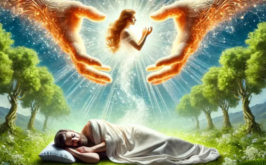 Una representación simbólica de la mujer como la corona de la creación, destacando la belleza y dignidad que se enseña desde el núcleo familiar.