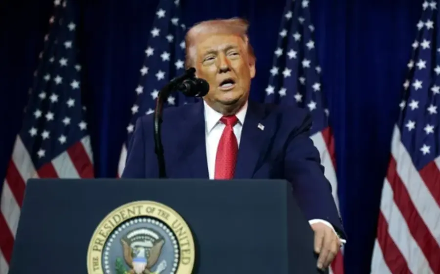 El expresidente Donald Trump en un discurso donde criticó duramente la violencia de los cárteles, calificando a México como epicentro.