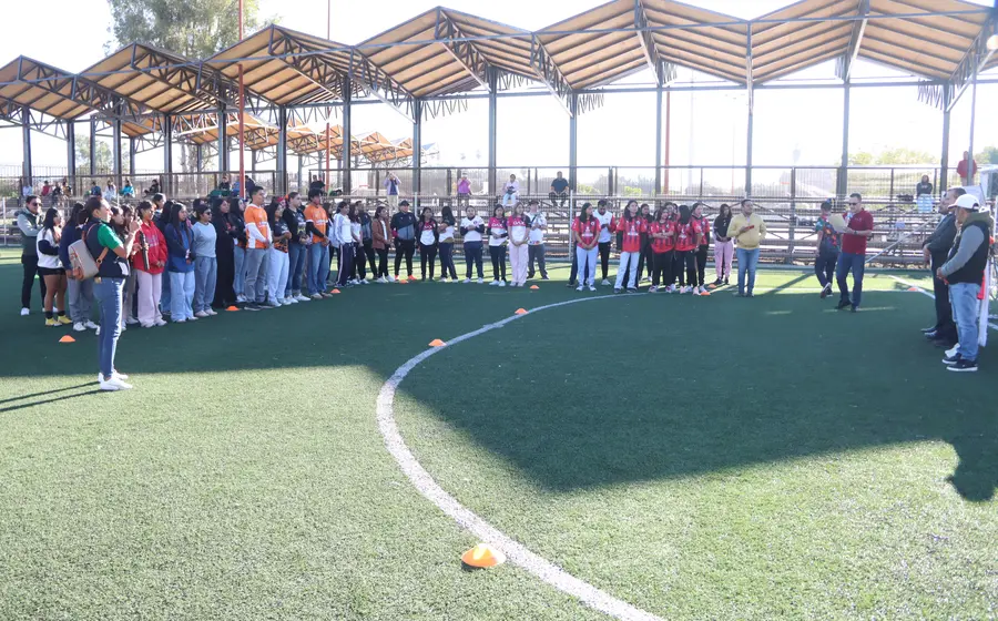 Ceremonia de inauguración del torneo Mundialito IMSS Futsal Femenil Sub 21, evento que dio inicio a la competencia deportiva de futbol sala.