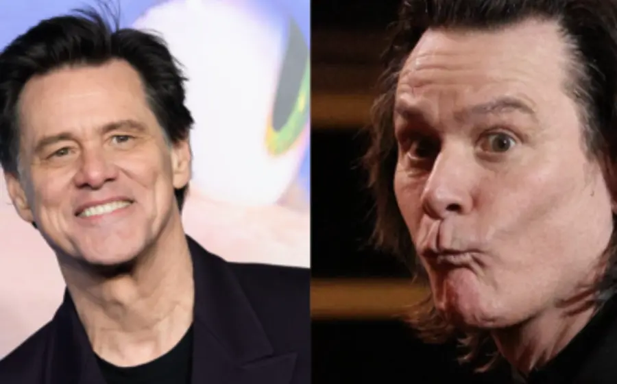 Una fotografía del actor Jim Carrey que ilustra la teoría de la conspiración sobre un posible doble o clon debido a su nuevo rostro.