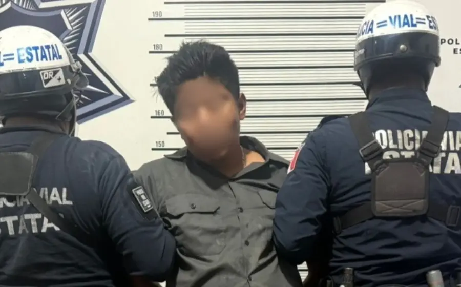 Fotografía de Luis N, el presunto asaltante que fue detenido por elementos de la Policía Vial Estatal tras ser señalado como ladrón.