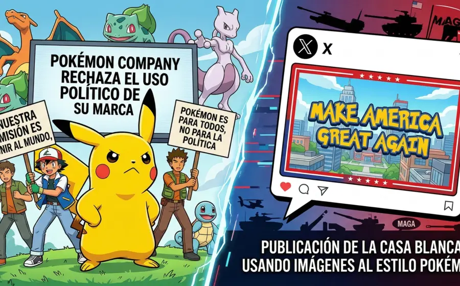 Una figura política asociada con la Casa Blanca utiliza la estética de Pokémon en una imagen, desatando una controversia y fuertes críticas digitales.