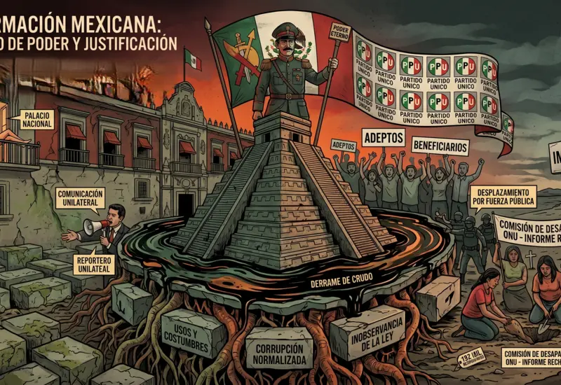 La formación económica, social, cultural y de clases que tipifica a México.