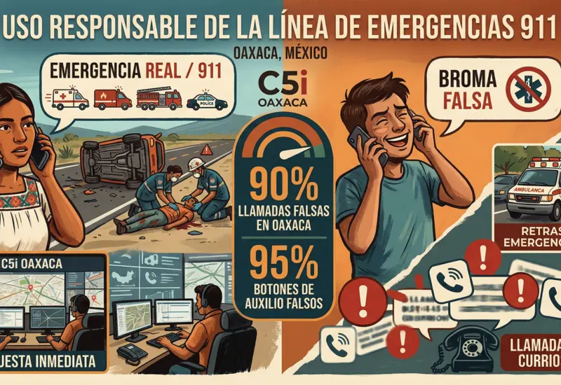 Llamadas falsas saturan emergencias en Oaxaca: 90% no son reales.