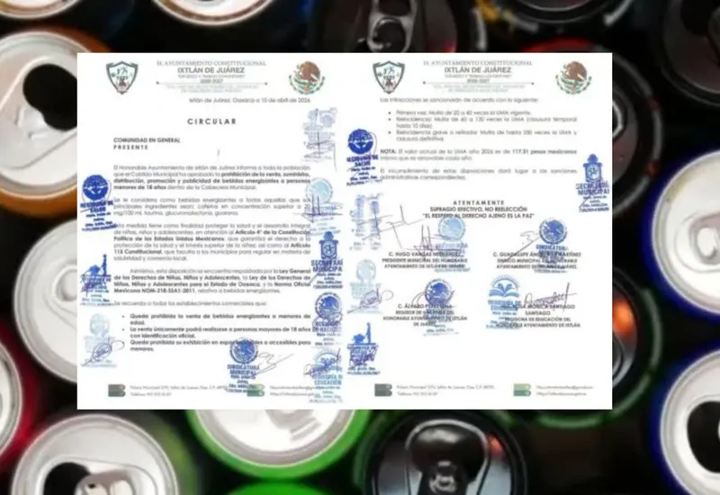 Ixtlán pone freno a energizantes: menores ya no podrán comprarlos. 