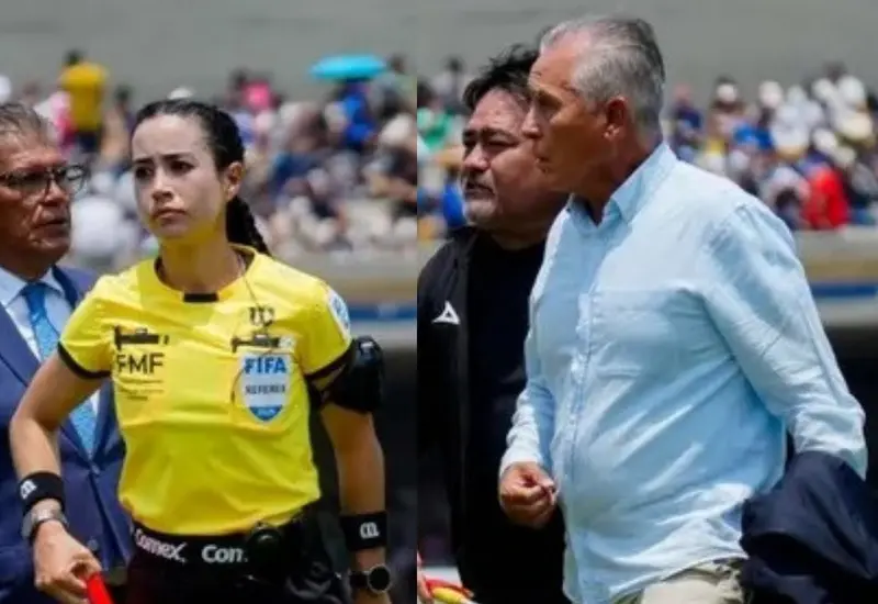 El técnico Sergio Bueno fue sancionado por emitir comentarios misóginos en contra de la árbitra Katia Itzel