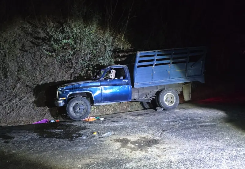 La camioneta siniestrada.