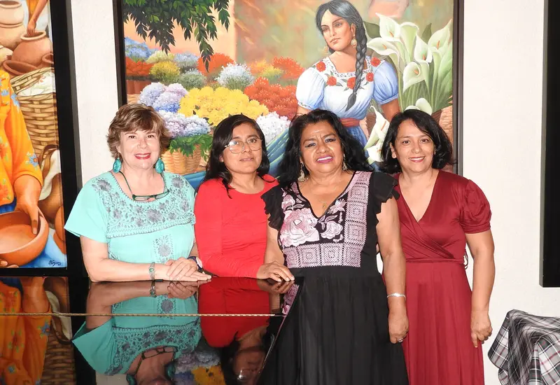Sandra Pimentel, Rosario Alavez, Blanca Estela Velázquez y Verónica Hernández, ex trabajadoras del Tribunal Superior de Justicia del Estado de Oaxaca.