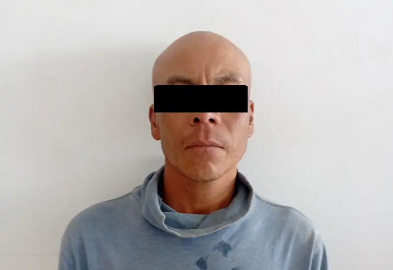 Alfonso, el sujeto capturado en la Villa de Zaachila, quien era buscado por un cargo de homicidio desde hace diez años.