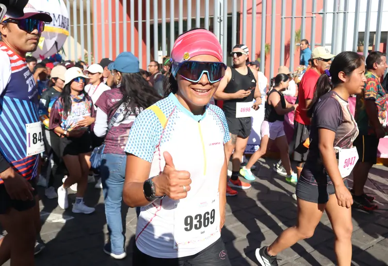 La atleta oaxaqueña Jael Morales Oseguera durante su participación en la competencia de 50 kilómetros que se lleva a cabo en Hong Kong.
