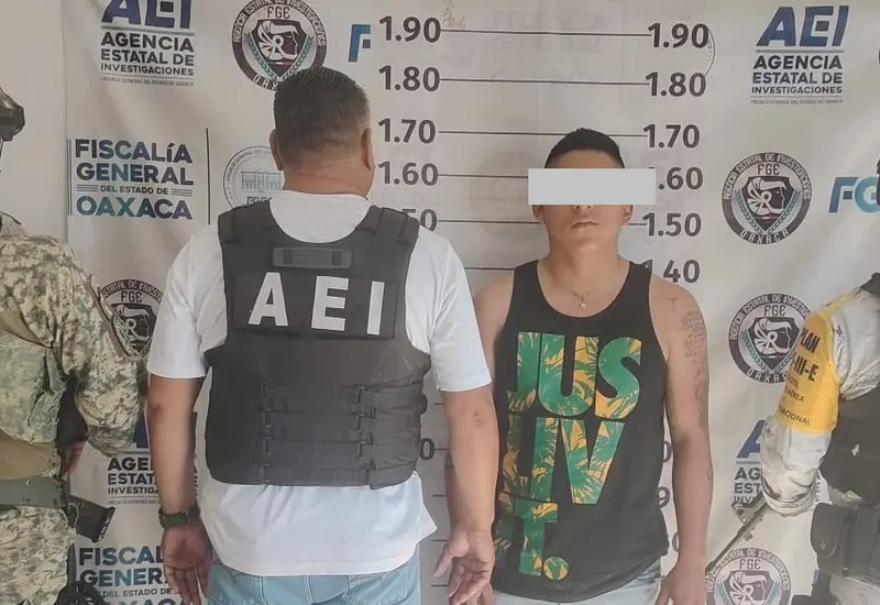 Jesús L.A. es detenido por las autoridades en Juchitán, Oaxaca, al ser señalado como presunto responsable de un atraco en la región del Istmo.