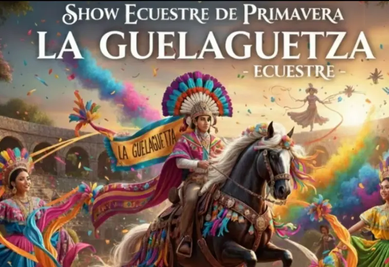 Imagen de la controversial Guelaguetza ecuestre en Oaxaca, evento denunciado por apropiación cultural que ha derivado en acciones legales en su contra.