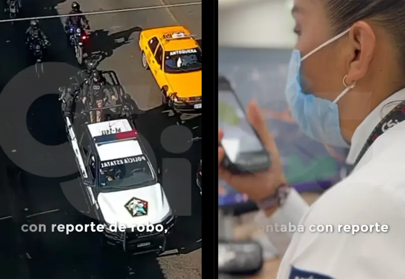 Policías realizan una intervención en la Avenida Central del Mercado de Abasto, donde recuperaron una motocicleta que contaba con reporte de robo.