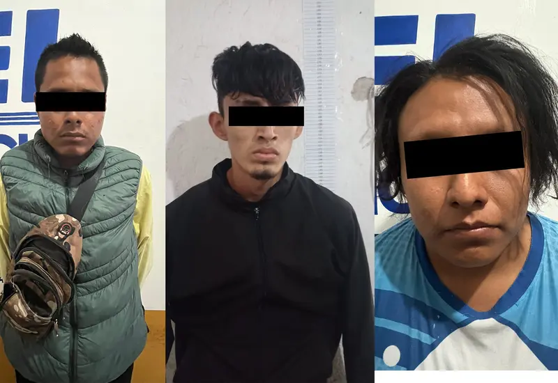 Los tres detenidos por el delito de allanamiento de morada son presentados ante la autoridad después de ser vinculados formalmente a proceso.