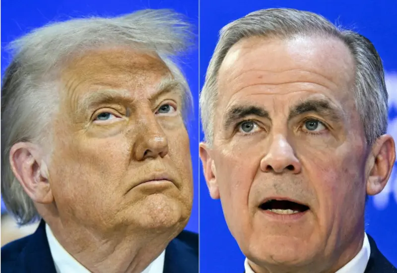 El ex presidente Donald Trump, quien amenaza con imponer aranceles del 100% a Canadá si se concreta un acuerdo comercial con China.