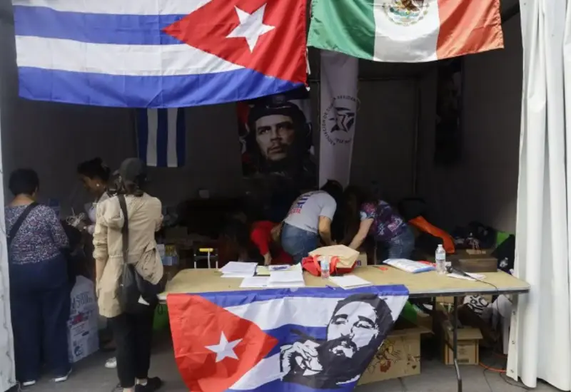 El centro de acopio de víveres para Cuba, donde ciudadanos mexicanos donan productos para brindar ayuda humanitaria que permanecerá hasta el 22 de febrero.