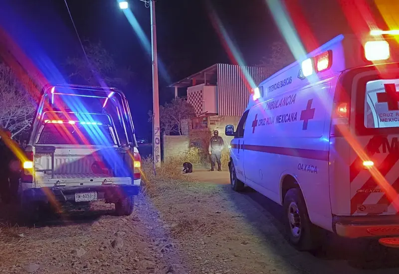 Escena del crimen en San Agustín de las Juntas donde Francisco S. fue asesinado a balazos por sujetos en una motocicleta.