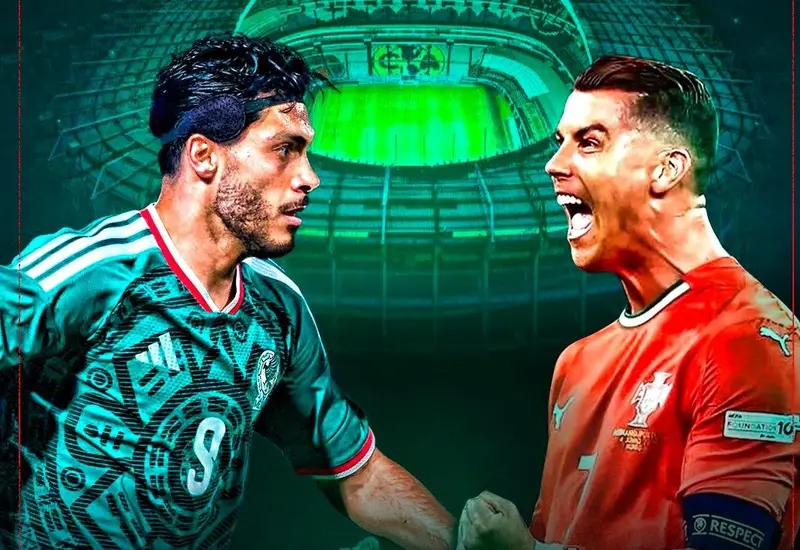 Las selecciones de fútbol de México y Portugal en la cancha, previo a su partido que se confirma y sigue en pie sin cambios.