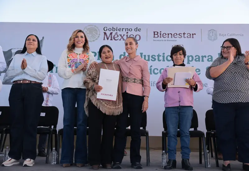 Claudia Sheinbaum en la inauguración del Centro de Justicia para Trabajadores Agrícolas, un espacio destinado a vigilar y proteger sus derechos laborales.