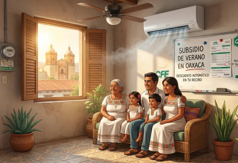 ¡Oaxaca listo para ahorrar! Llega el subsidio de verano 2026 en luz eléctrica.